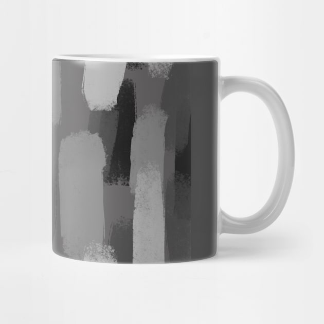 Abstract, Grey and Black, Paint Brush Effect by OneThreeSix